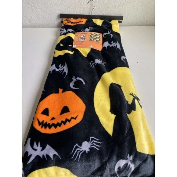 Nightmare Before Christmas Plush Throw Blanket 50X70” Jack Oogie Sally NEW - Picture 1 of 15